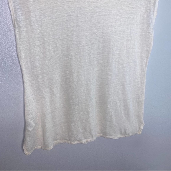 Linen Knit Blend Beige Top Medium - Picture 9 of 10